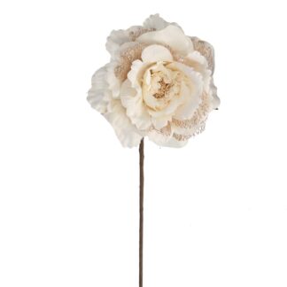 Fiore tessuto crema cm18h40/48