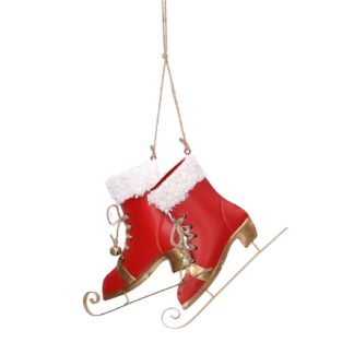 Pattini metallo rosso cm10x10h1