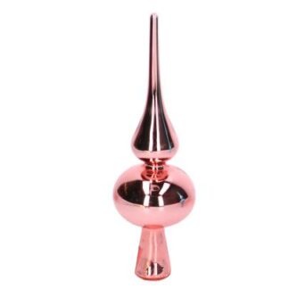 Puntale vetro rosa cm ø5,7h19