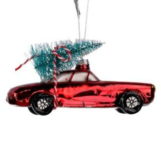 Macchina vetro rosso cm12,3x7,3h5,4