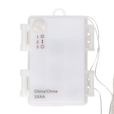 Rete 160 led luce bianco caldo al. batteria cm240x120 - immagine 4