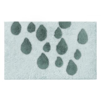 Tappetino bagno 100% cotone gocce acquaantiscivolo cm50x80x2