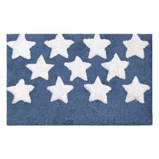 Tappetino bagno 100% cotone stelle cielo antiscivolo cm50x80x2
