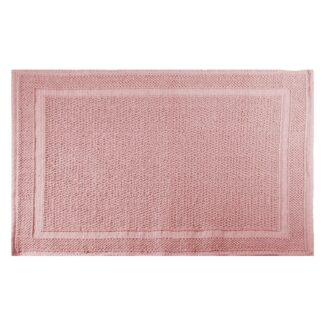 Tappetino bagno 100% cotone vincent rosa antiscivolo cm50x80x2
