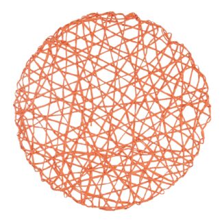 Tovaglietta carta arancione tondo cm ø38