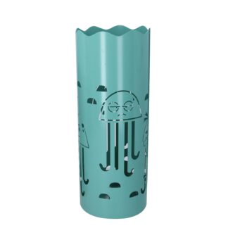 Portaombrelli metallo meduse verde acqua tondo cm ø19h49
