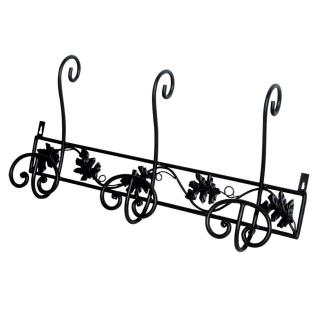 Attaccapanni a muro metallo 3 posti nero toni cm63x10x31