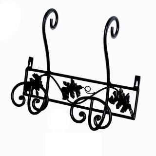 Attaccapanni a muro metallo 2 posti nero toni cm30x31x10