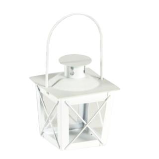 Lanterna metallo bianco cm5x6h9