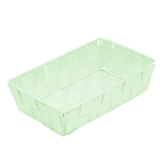 Cassetto poliestere verde chiaro rettangolare cm25x16h7