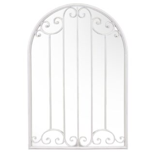 Specchio metallo avorio cm66x4h96