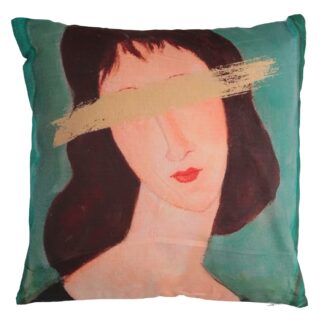Fodera cuscino tessuto viso donna quadro cm40x40