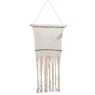 Decorazione tessuto macrame' bianco cm60x100/120