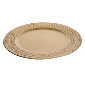 Sottopiatto plastica oro cm ø33h1,8
