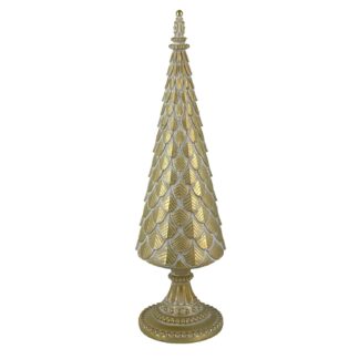 Albero resina oro cm12x12h42