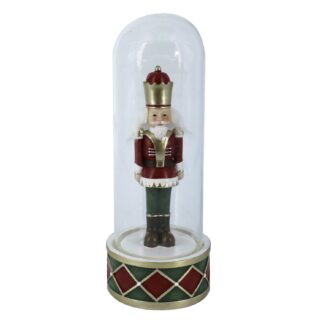 Soldatino resina campana vetro rosso cm10x10h26