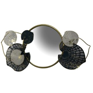 Quadro metallo con specchio oro cm95,3x6,4x52,1