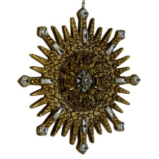 Addobbo resina oro cm16,7x2,1x17,1