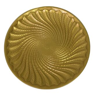 Centrotavola legno oro tondo cmø30h3,3