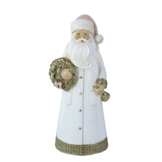 Babbo natale resina bianco cm11x8,5h25