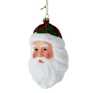 Babbo natale plastica cappello rosso cm9,1x6,8x13,3