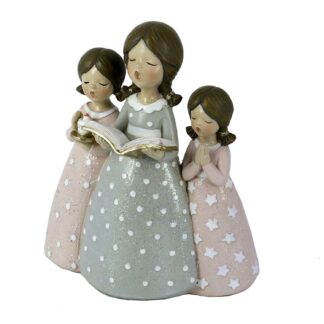 Statua resina rosa cm14,5x7h16,5