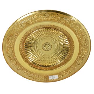 Sottopiatto vetro oro cm ø33h2