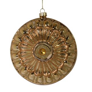 Sfera vetro oro cmø12,5x6,5