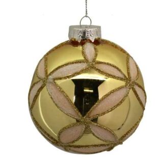 Sfera vetro oro cm ø8h8