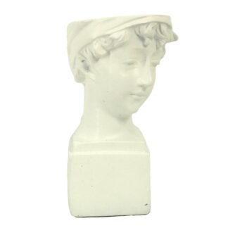 Portavaso resina busto bianco cm9x9h15,3