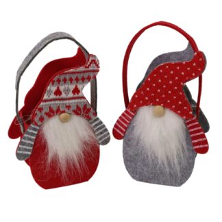 Cestina tessuto gnomo rosso 2 assortiticm14x7,3h23,5