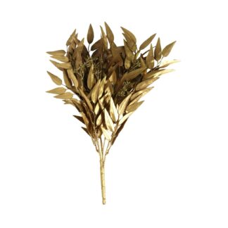 Ramo plastica eucalipto oro cm30x30h50