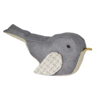 Fermaporta tessuto uccellino grigio cm35x11h24