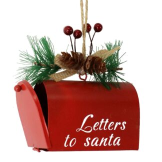 Portalettere metallo rosso cm8x5,3h9,4