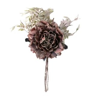 Fiore tessuto peonia viola cm26x11h8