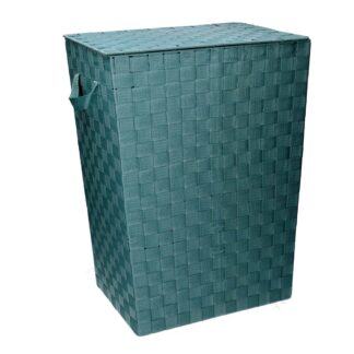Cestone poliestere verde acqua rettangolare cm40x30h53