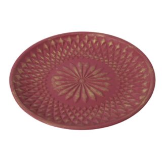 Centrotavola legno bordeaux tondo cm ø30h3,5