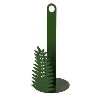 Portascottex metallo foglia alloro verde scuro tondo ø15h33