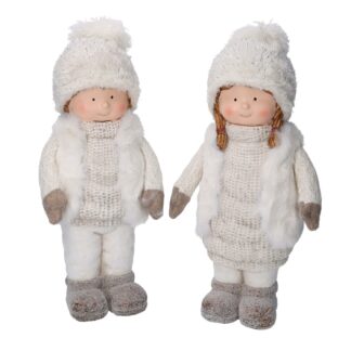 Bambini resina bianco 2 assortiti cm12x9h26,5