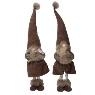 Gnomo tessuto beige 2 assortiti cm15x14h71