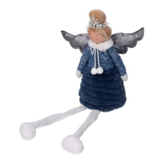 Angelo tessuto blu seduto cm20x12h46