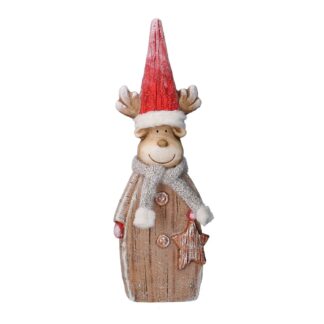 Renna resina led rosso cm19x10,5h55,5