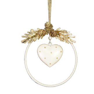 Cuore metallo oro cm11x3x12