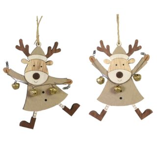 Renna legno beige 2 assortiti cm12x2x15