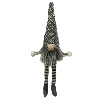 Gnomo tessuto seduto grigio da appendere cmø9h21