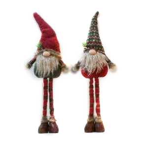 Gnomo tessuto verde rosso 2 assortiti cm33x20h70/100