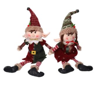 Elfo tessuto verde rosso 2 assortiti cm20x10h70