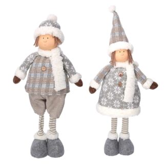 Bambini tessuto grigio 2 assortiti cm30x9h60/70