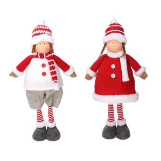 Bambini tessuto bianco rosso 2 assortiti cm28x9h60