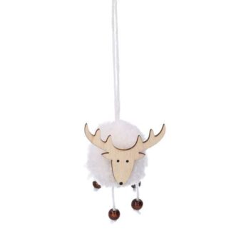 Renna tessuto bianco cm7x5x10/20